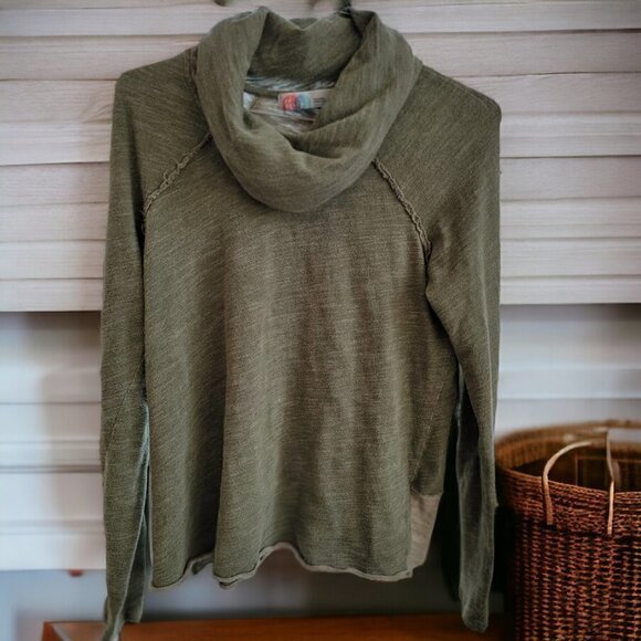 Free People FP Beach Cocoon Cowl Neck (S/M) Green - Picture 1 of 8